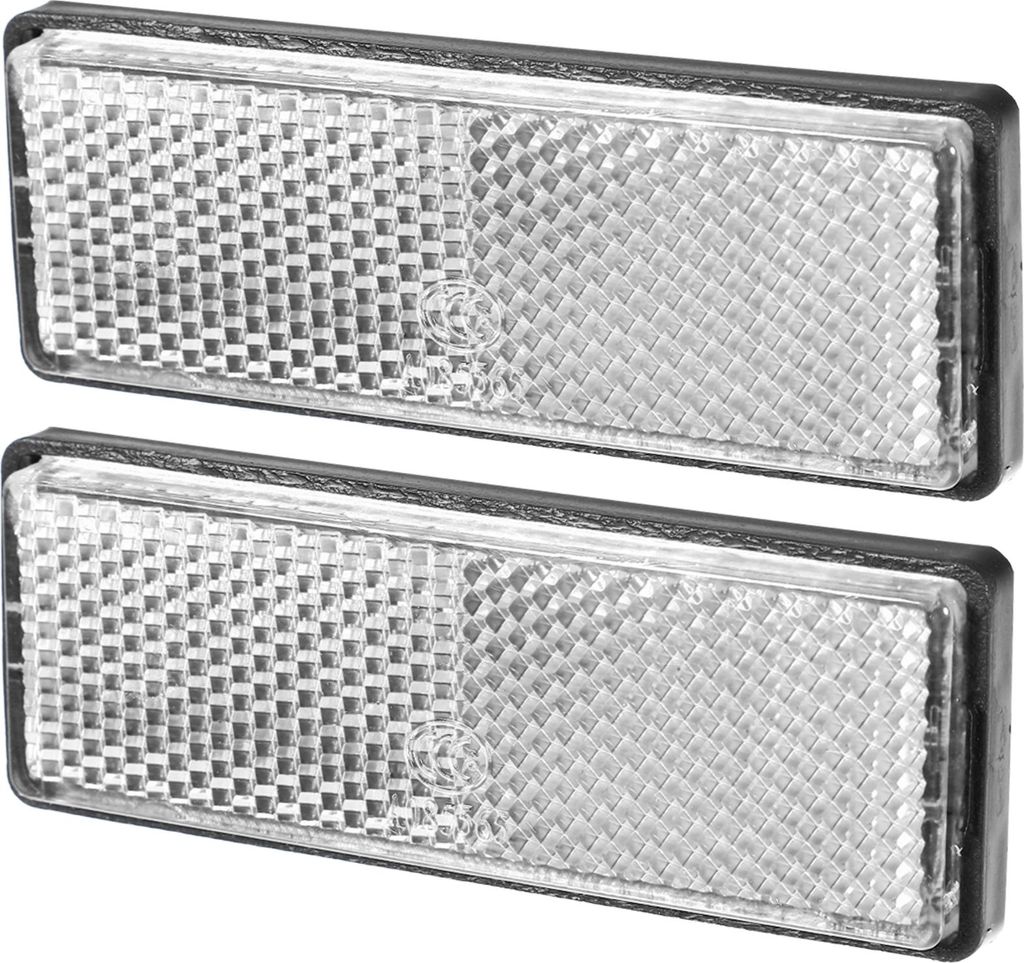 2 Stück 3,46"x1,26" Universalreflektor - Rechteckiger Motorradfahrrad-Sicherheitsreflektor zur Erhöhung der Sichtbarkeit und Sicherheit auf der S...