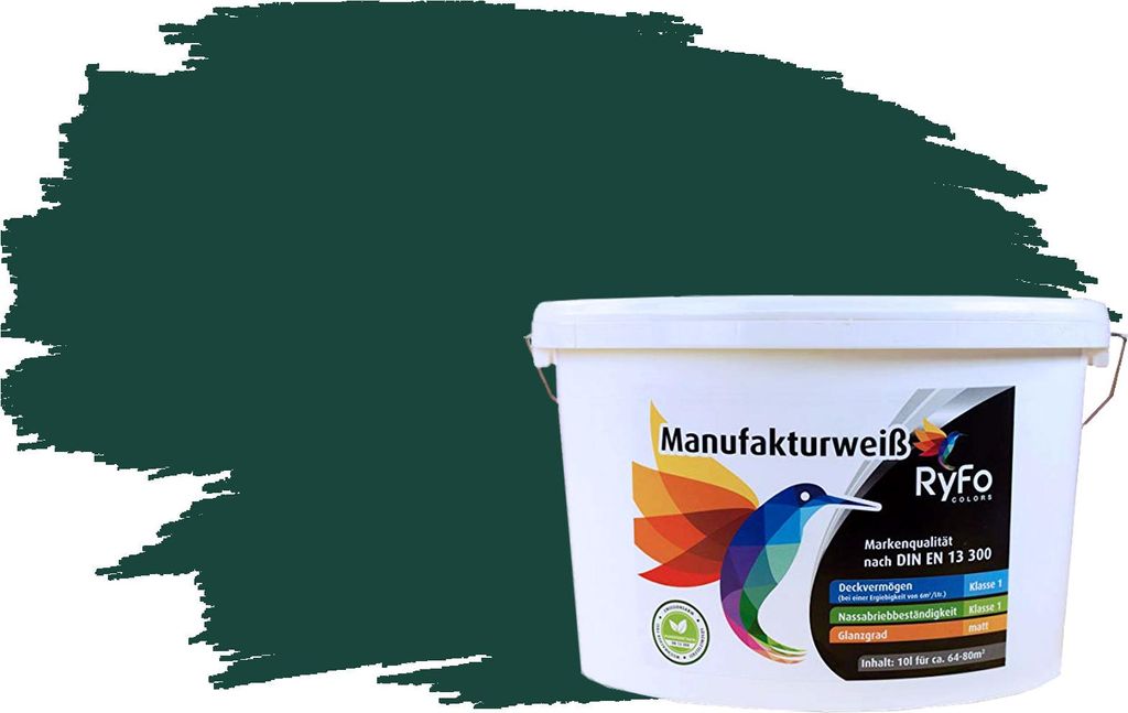 RyFo Colors Bunte Wandfarbe Manufakturweiß Dschungelgrün Produktbild 