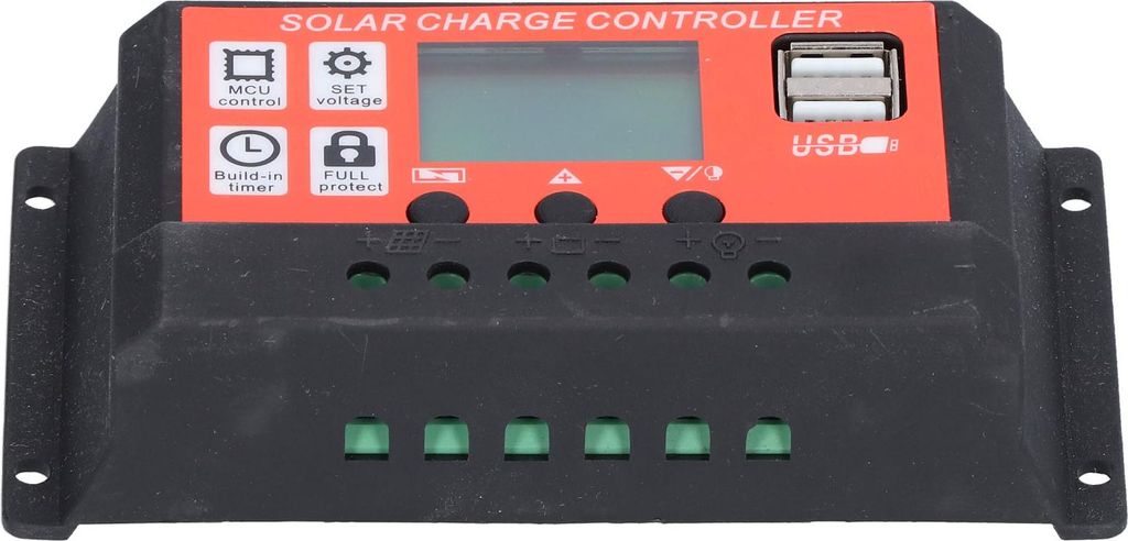 40A 12V 24V PWM Solar-Laderegler 6-stufiger Batterieregler mit LCD-Display Photovoltaik-Modul-System