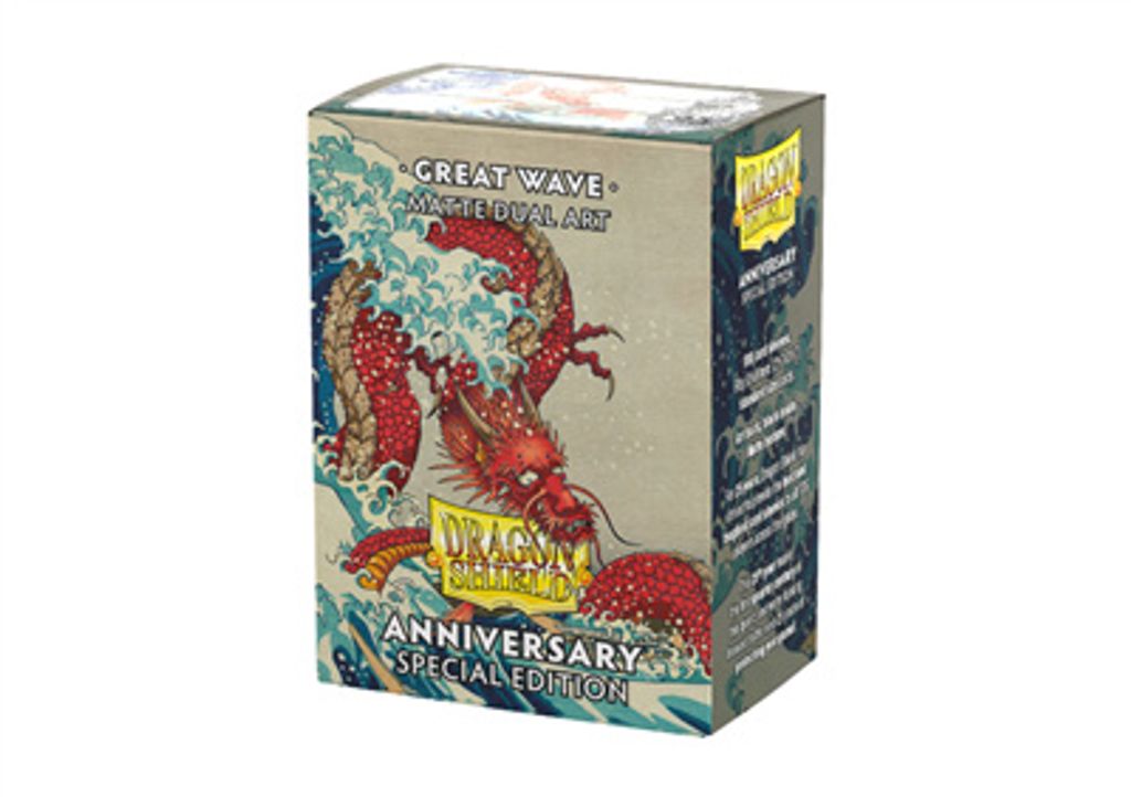 100 Dragon Shield Dual Art Matte Sleeves - 25th Anniversary Special Edition - Great Wave #12117