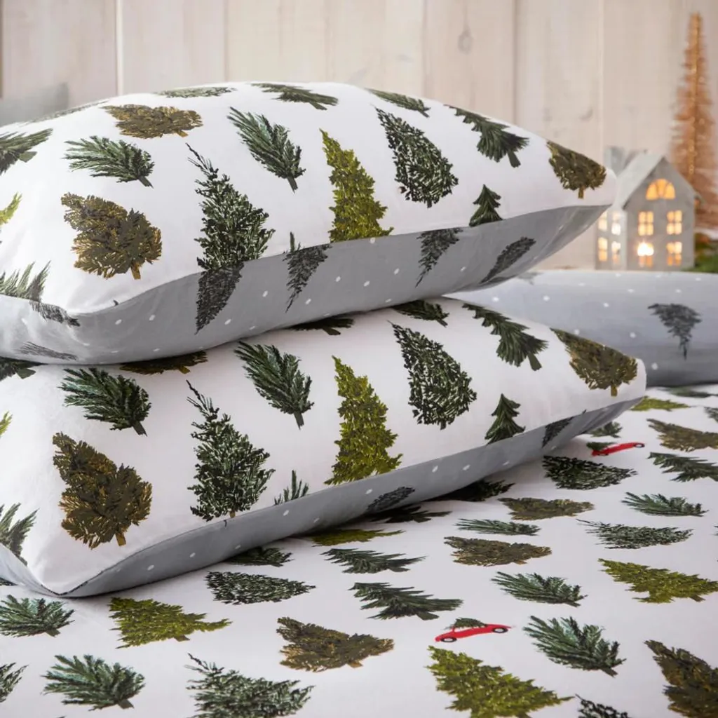 Housse de Couette Evergreen Furn en Coton Gratté RV3522 Kingsize Sapin
