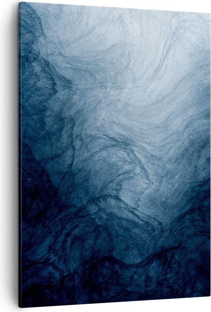 Bild auf Leinwand - Leinwandbild - Einteilig - Wasser Blau Farbe - 50x70cm - Wand Bild - Wanddeko - Wandbilder - Leinwanddruck - Kunstdruck - Wandd...