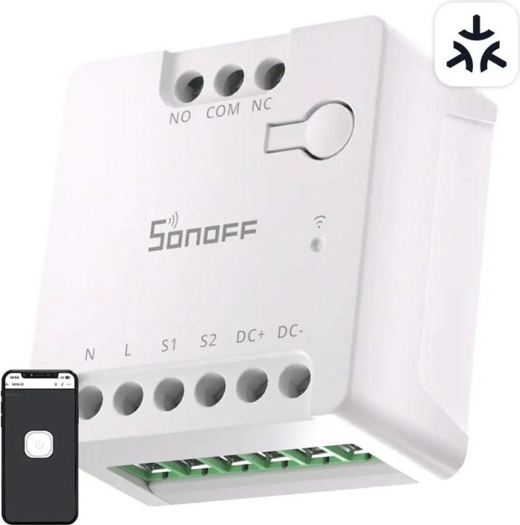 Sonoff MINI-D Smart Switch, Matter Schaltaktor, potentialfreier Kontakt, 12-48V, WiFi