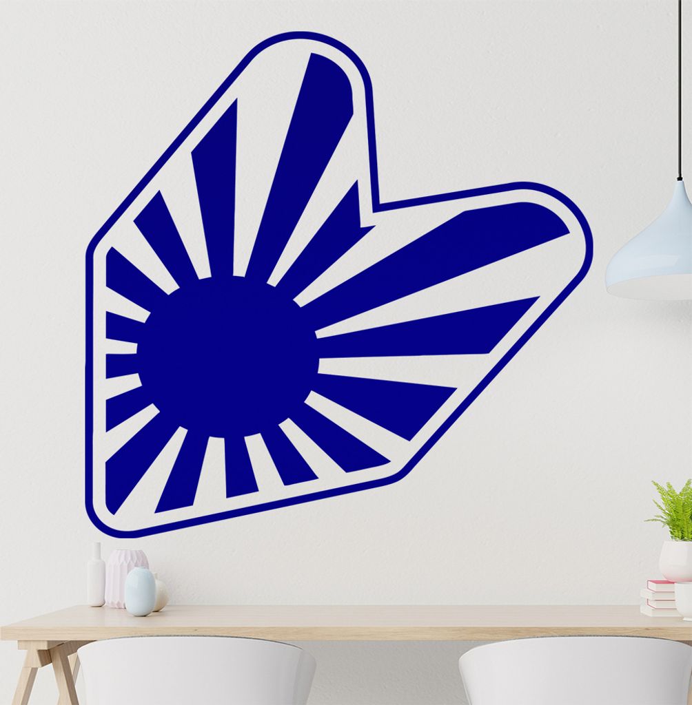 JDM Kriegsflagge Wandtattoo in 6 Größen - Wandaufkleber Wall Sticker - Dekoration, Küche, Wohnzimmer, Schlafzimmer, Badezimmer