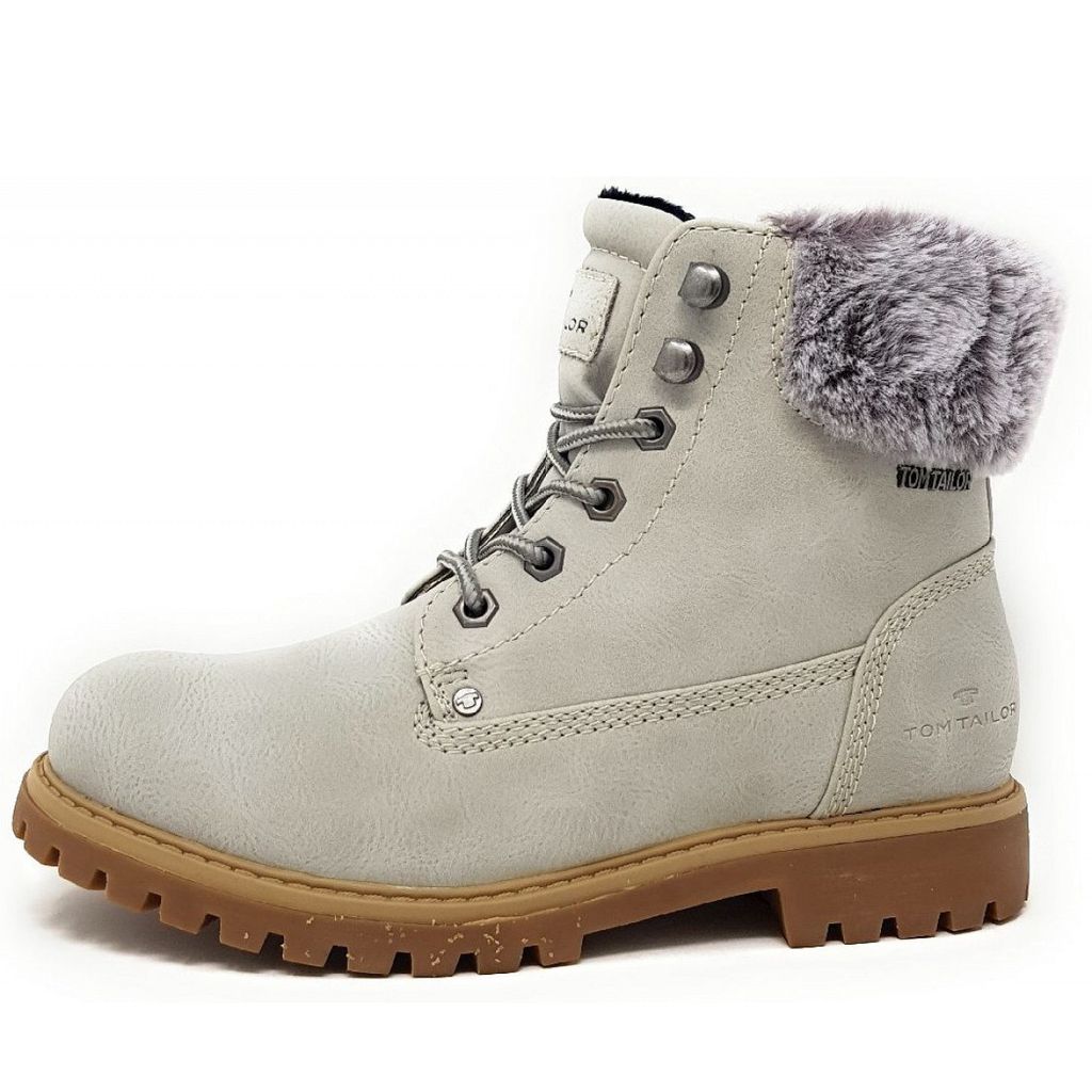 Tom Tailor Damen Schnürstiefelette in Weiß, Größe 39
