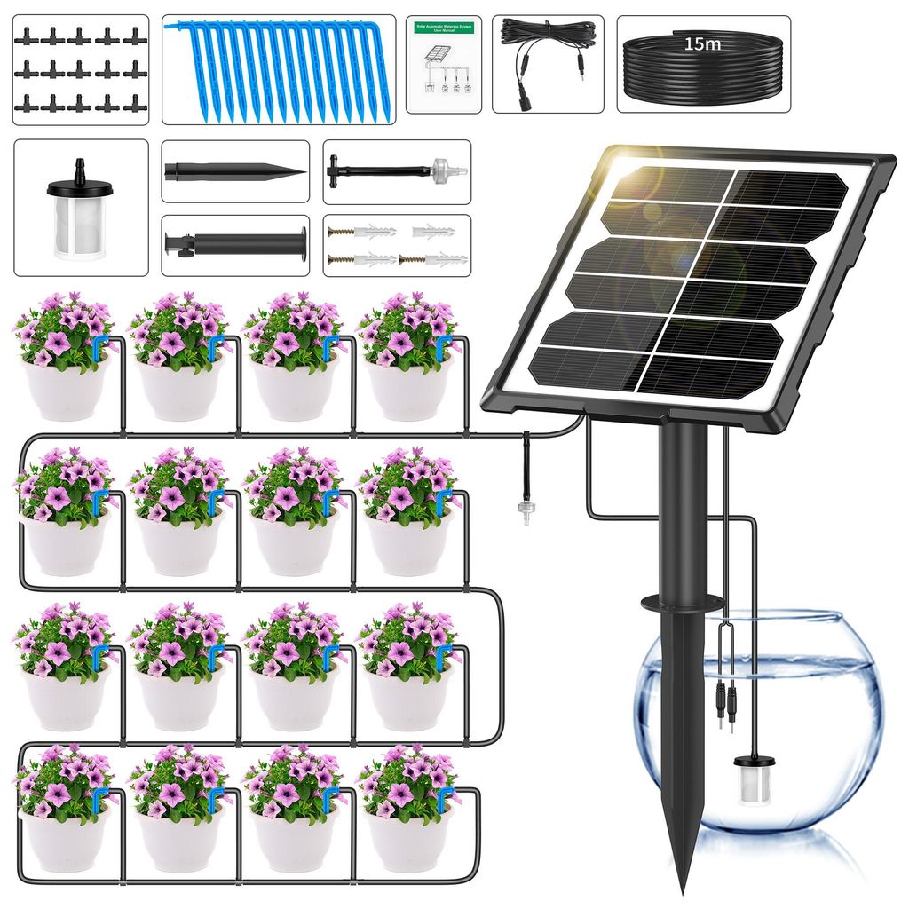 MIAJARD Solar Bewässerungssystem mit Wassersensor, Produktbild 