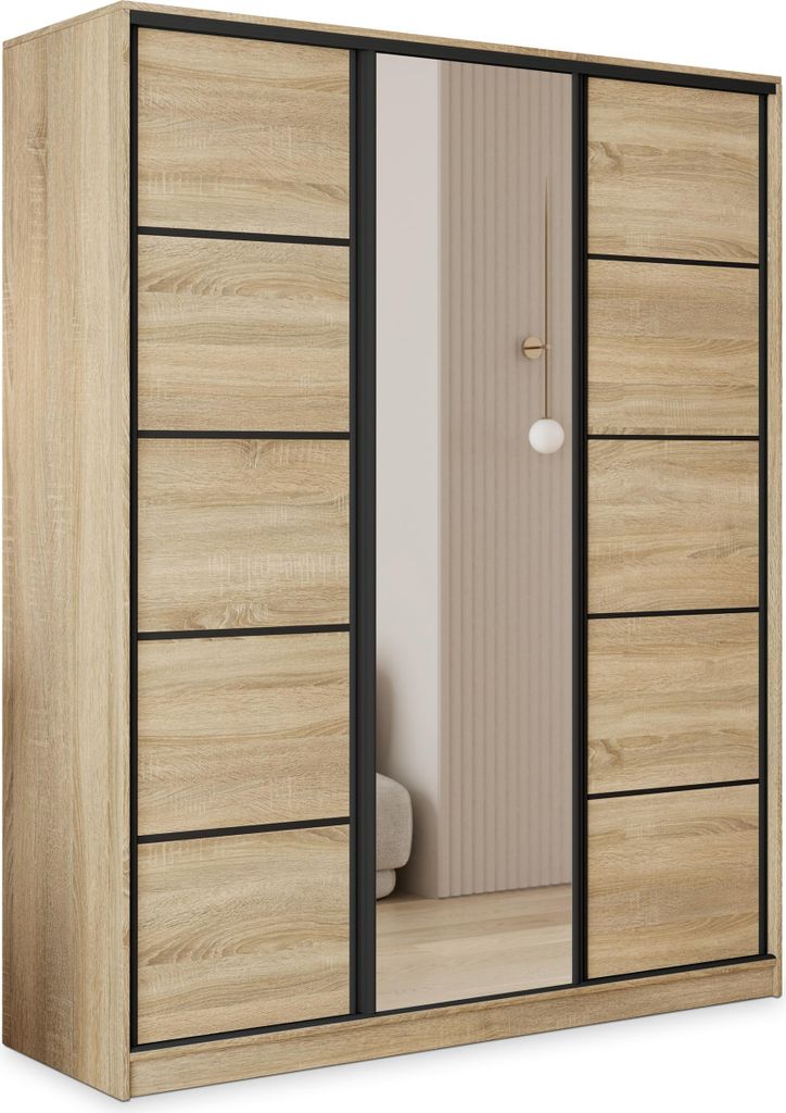 Masseno Schiebetürenschrank PINA 150/205/58 cm Produktbild 