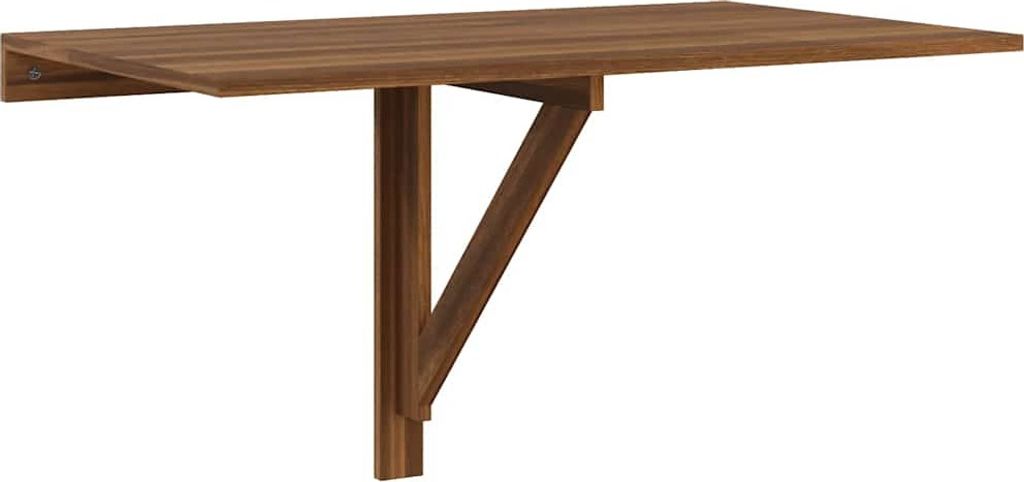 vidaXL Table murale pliante marron imitation chêne Image du produit 