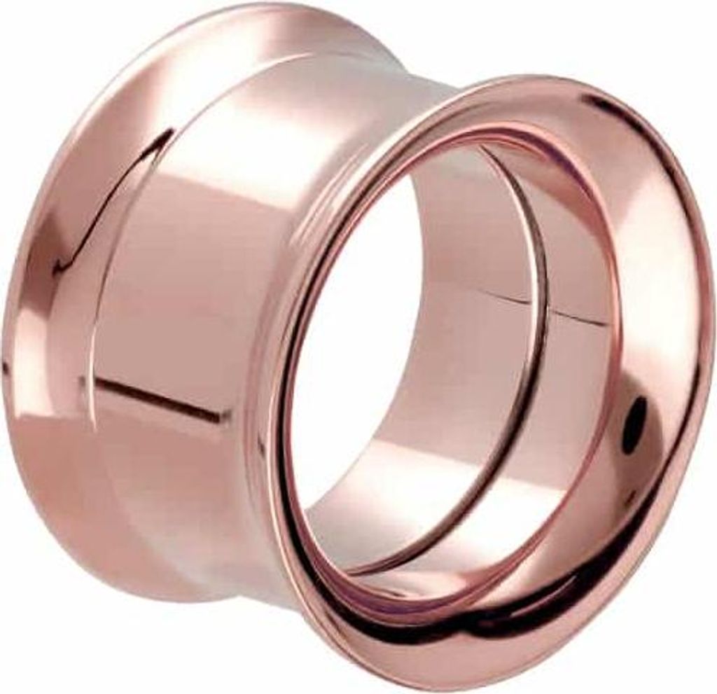 Chirurgenstahl Double Flared Tunnel RoséGold Außendurchmesser: 14mm