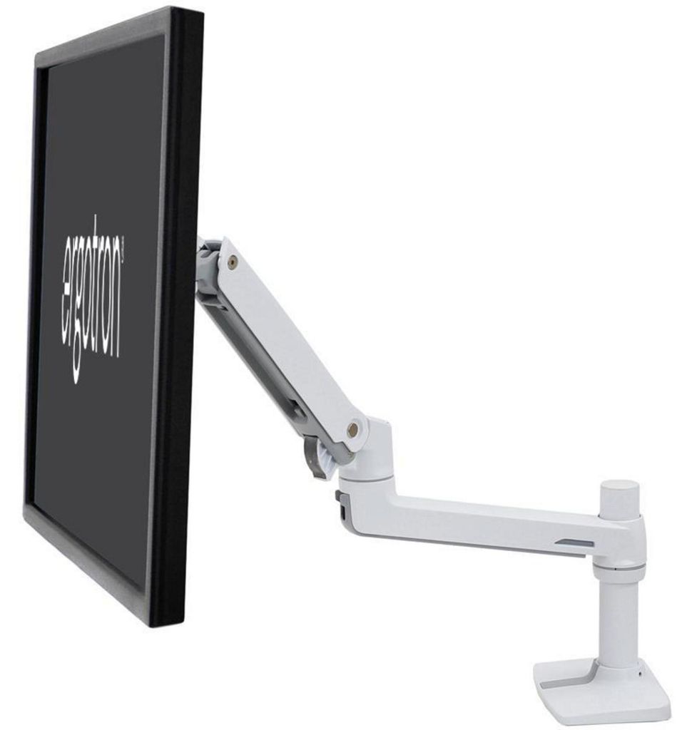 45-490-216 / Lx Desk Mount, Lcd Arm, No Grommet Mount, Bright White Texture