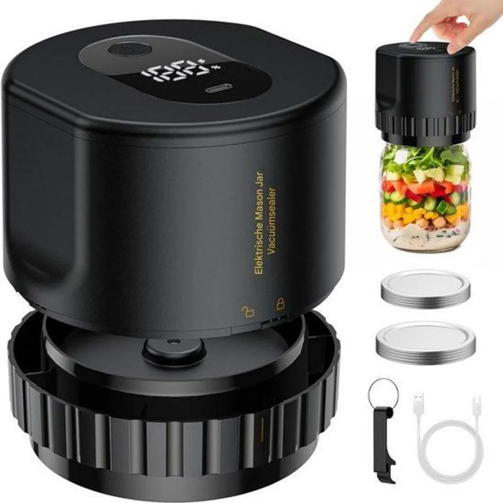 Conserver vos aliments en bocaux sous vide - Machine portable 68/83 mm USB