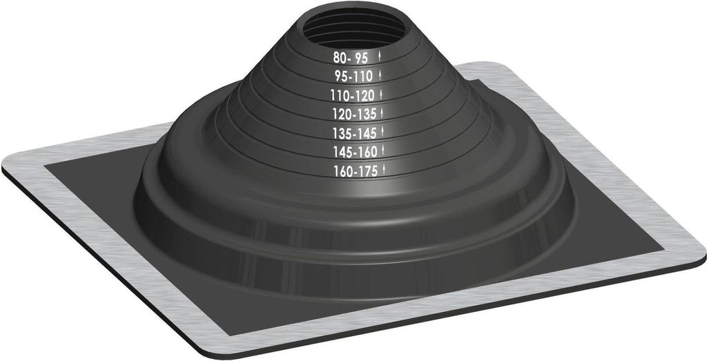 Atec Flachdachdurchführung flexibel, DN 80/125