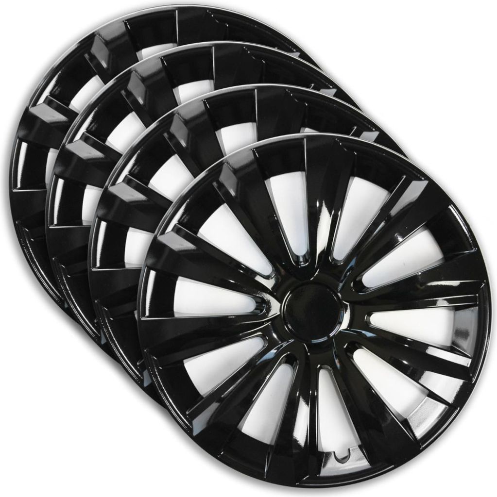 4x Radkappen Radblenden Radzierblenden 16 Zoll Delta Schwarz Set Universal