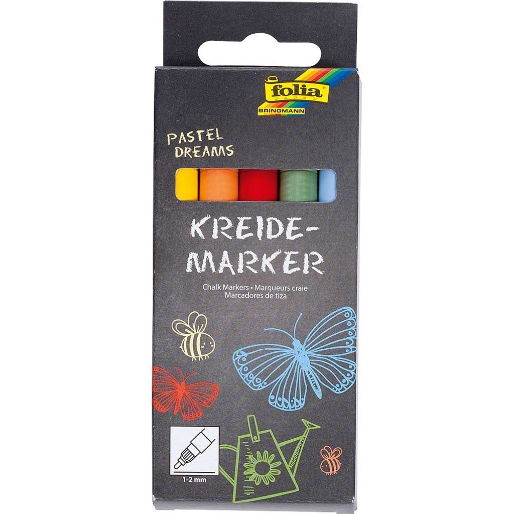 folia Kreidemarker "Pastell Dreams" 5er Set Produktbild 