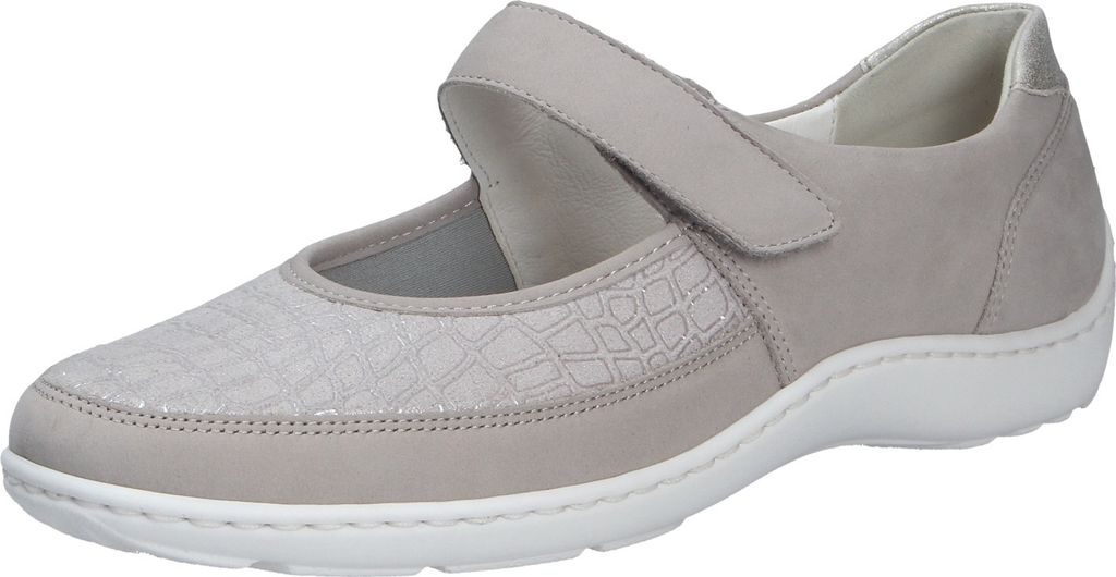 Waldläufer Henni-Soft, Ortho-Tritt, Denver (Nubukled.) / Nalastretch, stein silber, Weite H 496H33-318-070 37 1/2