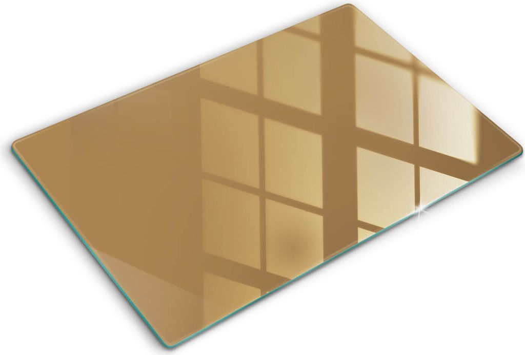 Glasschneideplatte - Herdabdeckplatte - 80x52 cm -Schneidebrett - Spritzschutz -Beige Farbe