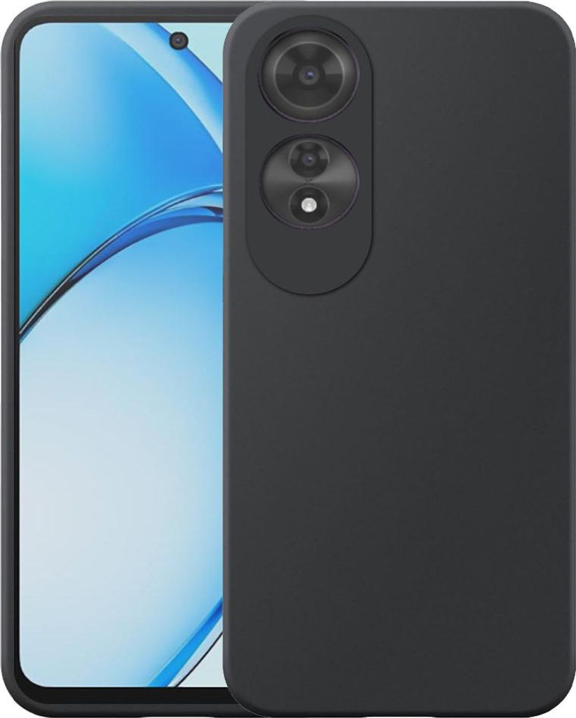 Geeignet für Oppo A60 4G Phone Case Schwarz Flexible Silikon TPU Case - Flexible Back Cover Case Silikon TPU - Schwarz - Smartphonics
