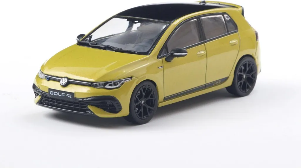 Collectionnez la VW Golf R 333 2023 Jaune Lime - Miniature Solido 1:43