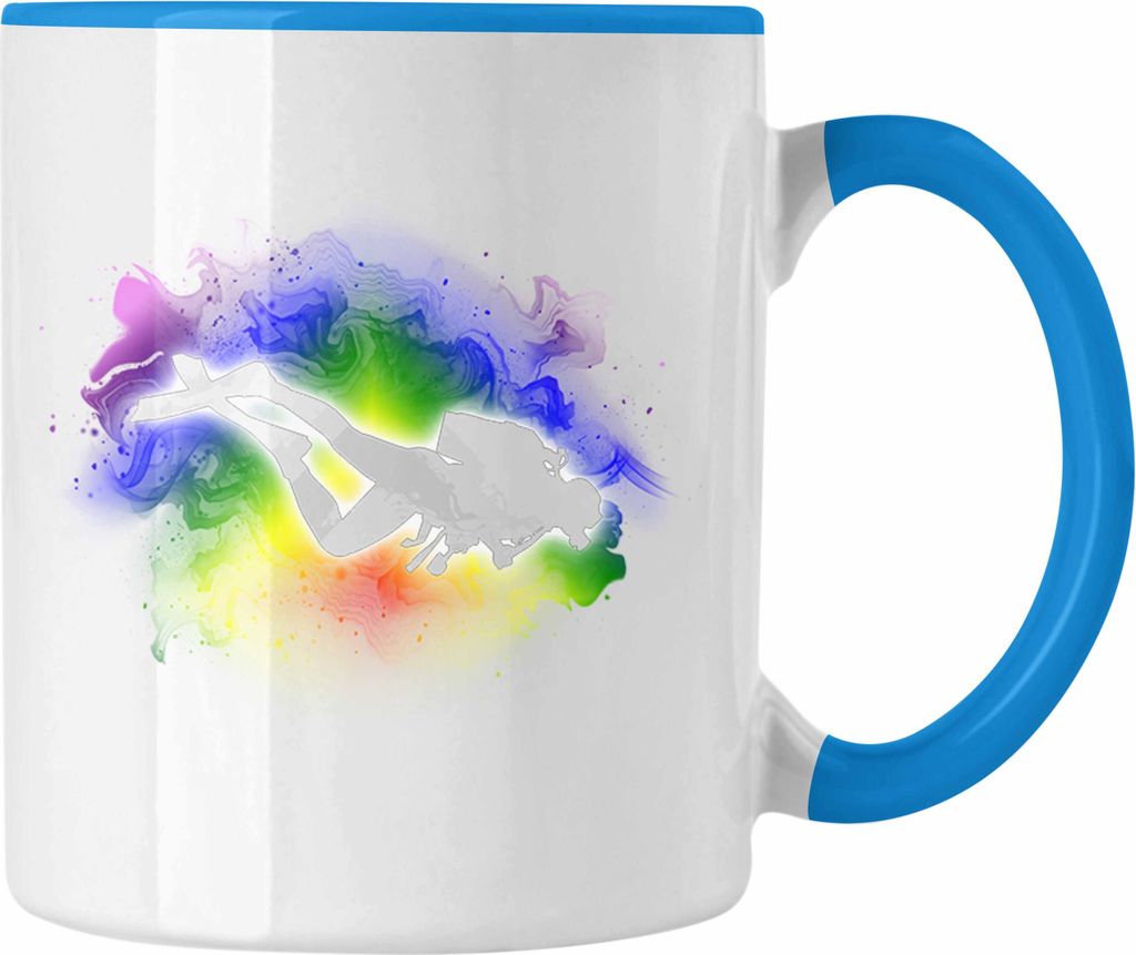 Trendation - Taucher Grafik Tasse Geschenk für Tauchlehrer Produktbild 