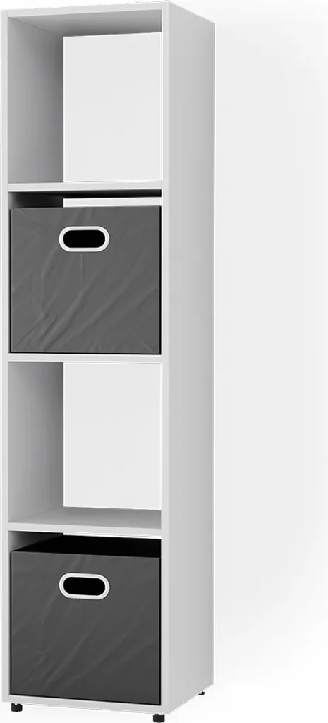 Vicco Ludus Blanc 142,5x36,2 cm avec 2 Boîtes Anthracite Model 37007