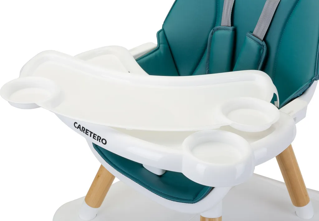 Seggiolone Design Scandinavo Caretero Tuva Verde Scuro 2in1 - 5