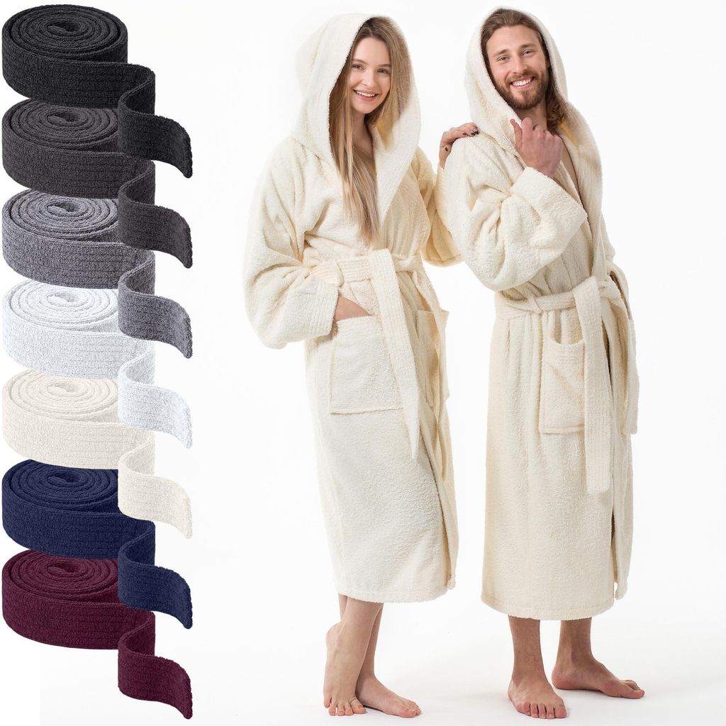 AR Line Kapuzen Bademantel 100% Baumwolle 450 g/m² – Uni Produktbild 