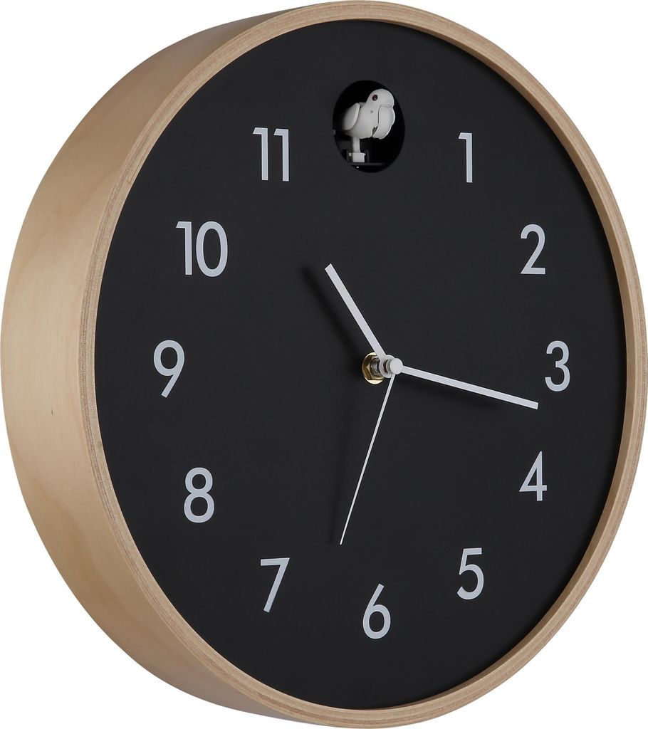 GLOBO Lighting Wanduhr CLOCKY D 31.50 cm braun
