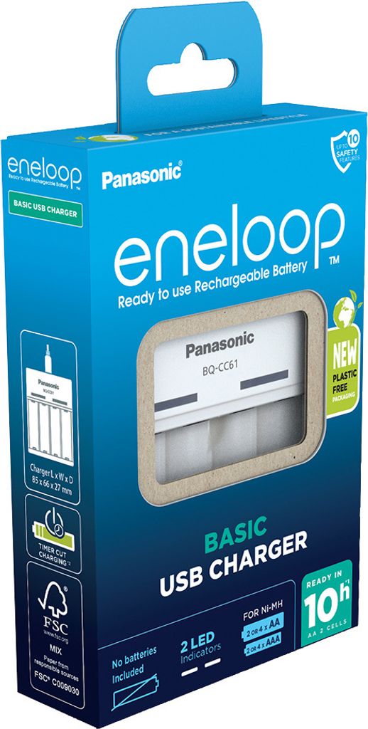 Eneloop Akku NiMH, Universal Ladegerät, Basic USB Charger Produktbild 
