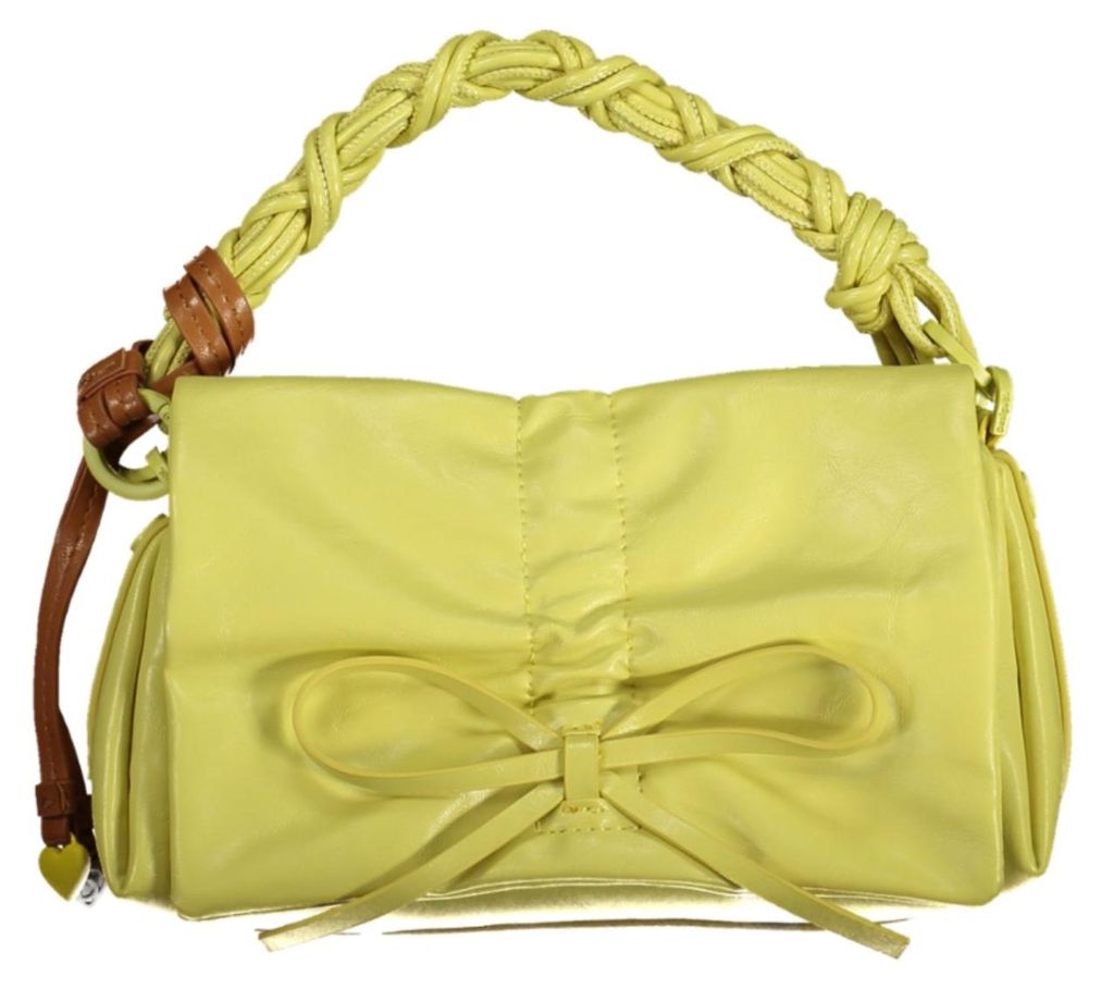 Stylische Gelbe Mini-Flap-Tasche mit Abnehmbaren Trägern Produktbild 