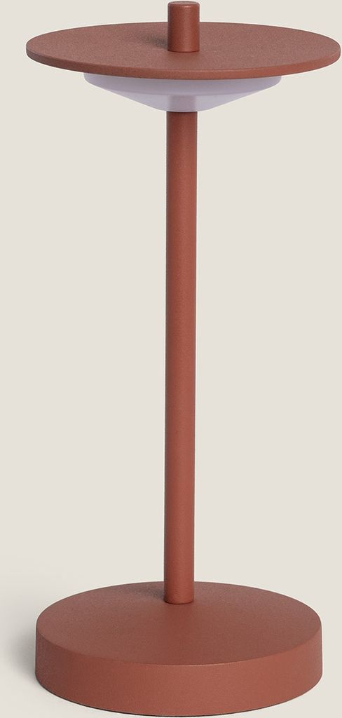 LED Tischlampe tragbar mit wiederaufladbarem USB-Akku Estepona Terrakotta