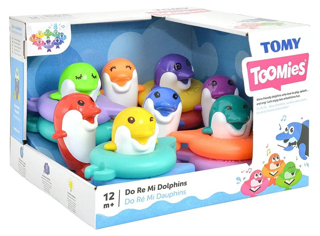 Jouet de Bain Dauphins Musicaux TOMY Do Ré Mi Flottants pour Bébé