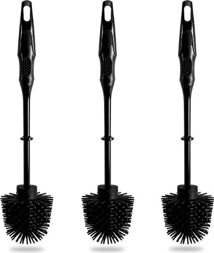 Brosse de toilettes élégante noire au design minimaliste pour salle de bain
