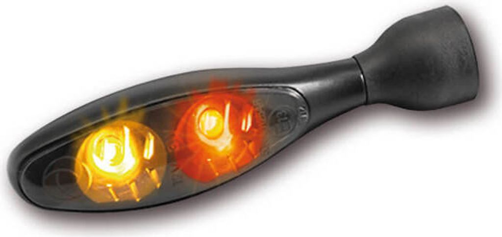 Kellermann Rück-, Bremslicht, Blinker Einheit Micro 1000 DF Dark, schwarz, getöntes Einzelglas