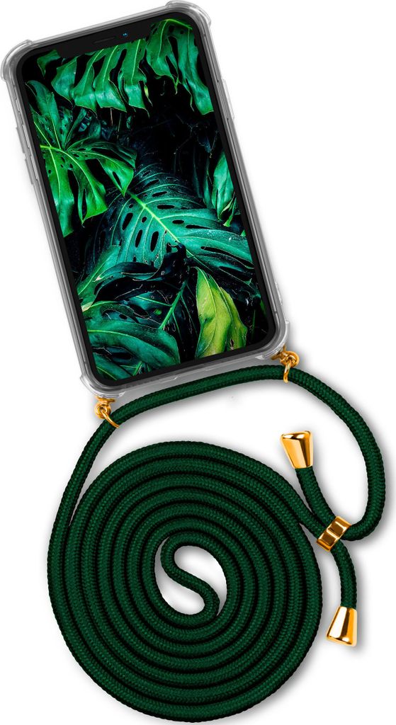 TWIST-Case + TWIST-Cord für iPhone 12 / 12 Pro, Farbe:Deepest Jungle (Gold)