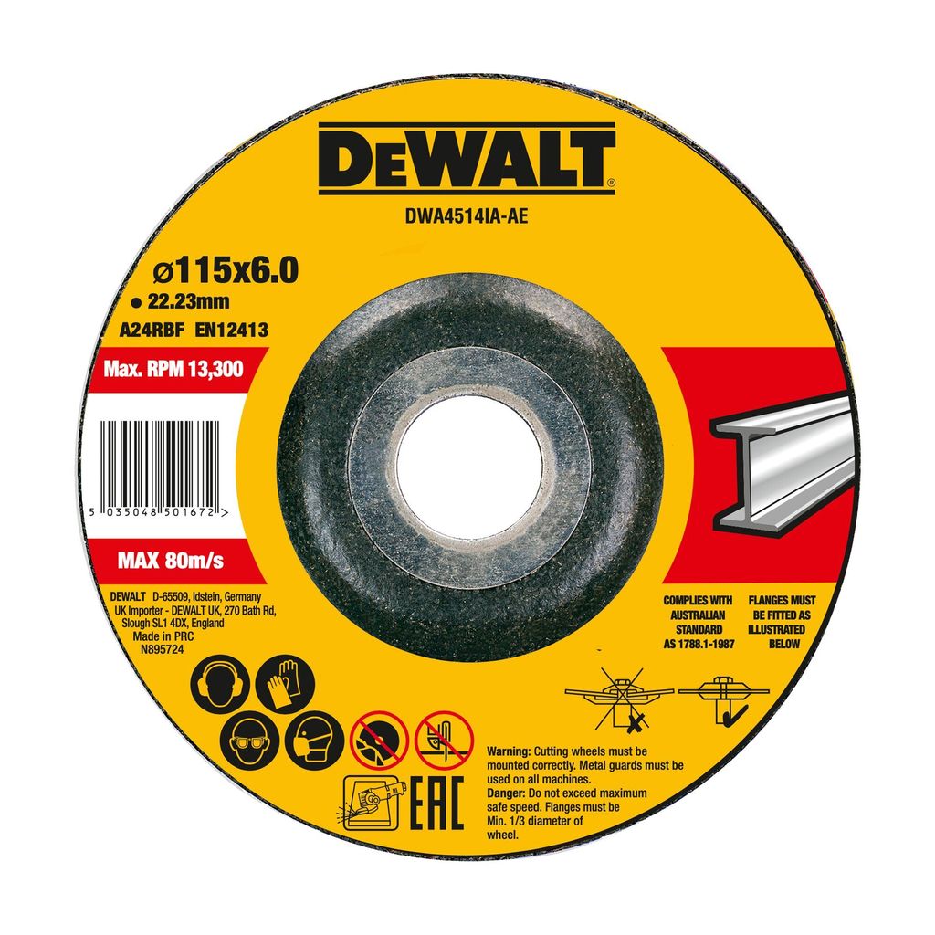 DeWalt Schruppscheibe 115x6x22,23 mm Metall Produktbild 