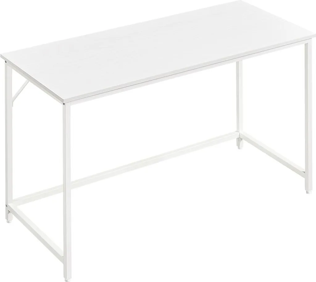 Bureau érable et blanc 120cm - Table de travail métal Idéale BR-60120