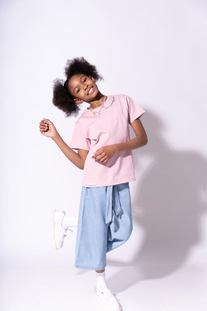 Mädchen T-shirt - Rosa - Größe 140 - 100% Baumwolle - Kinderbekleidung