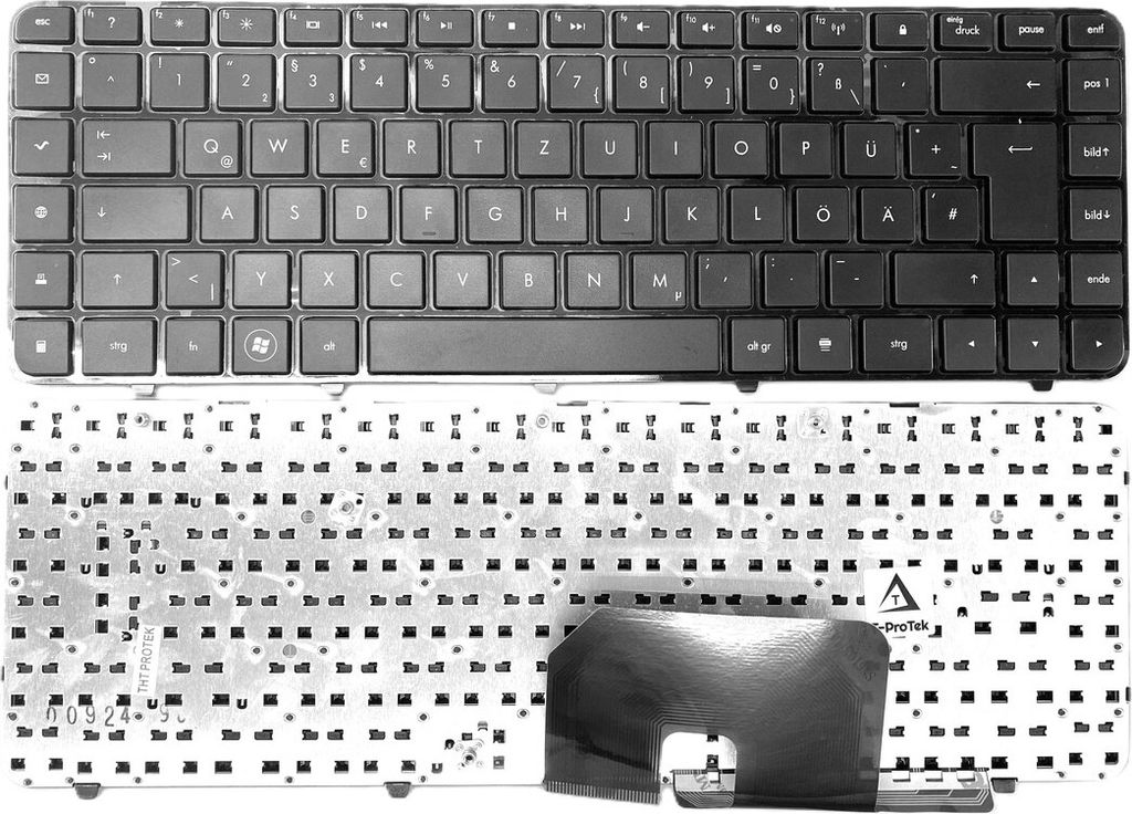 Schwarz - DE Tastatur mit Rahmen kompatibel für HP Pavilion DV6-3052sg, DV6-3053eg