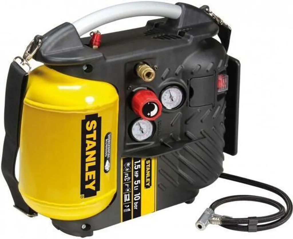 Compresseur sans huile Stanley 10 bar - Modèle DN 200/10/5 compact 5L - 5