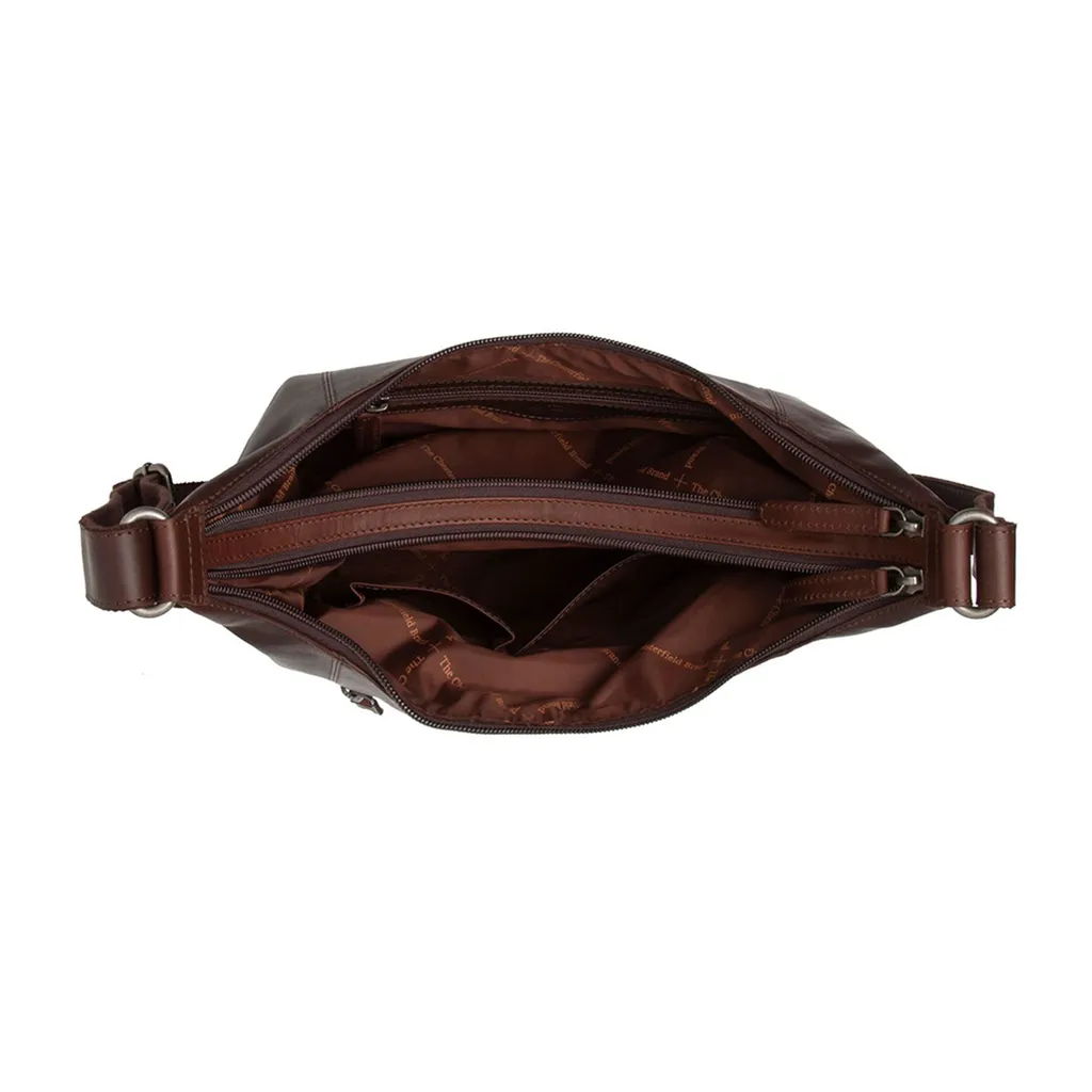 The Chesterfield Brand Arlette Borsa a Tracolla Pelle Marrone - Vera Pelle - 4
