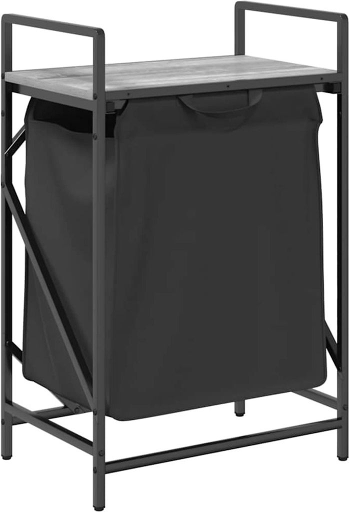vidaXL Wäschekorb 1 Fach mit Ablage Grau Sonoma