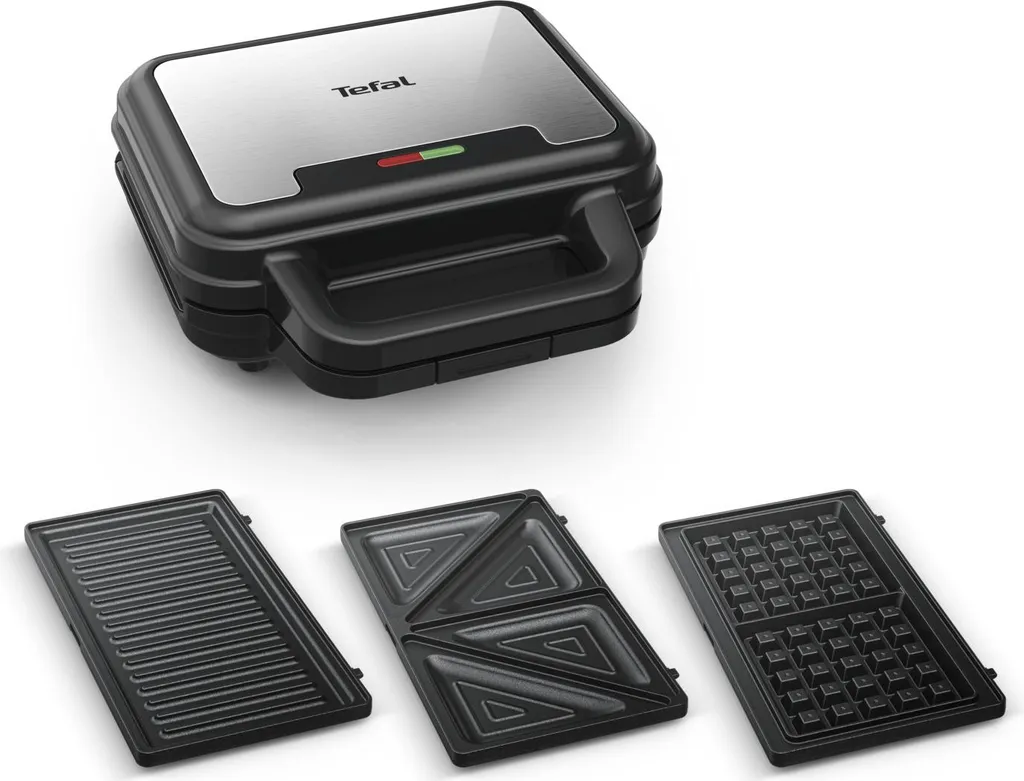 Tefal UltraCompact 3 in 1 SW383D - Macchina Waffle e Sandwich 700W