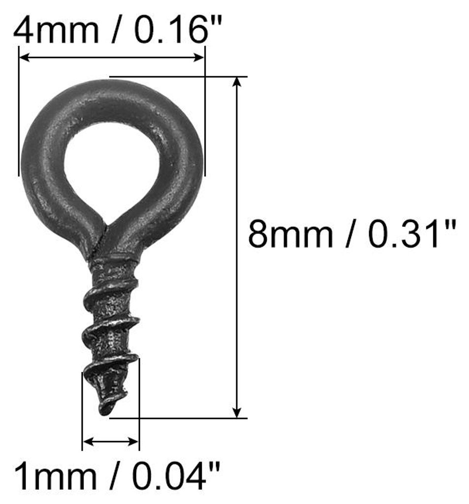 500 Stš¹ck Kleine Schraube Augenstifte Haken Mini ?sen Schrauben Gewinde 4x8x1mm Selbstschneidende Bolzen fš¹r Schmuck Herstellung Ergebnisse D...