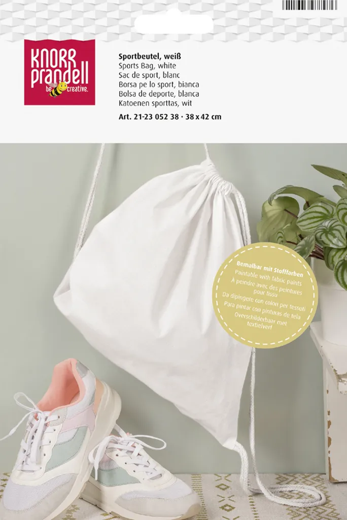 Sac en coton blanc pour peinture textile : créez votre design unique