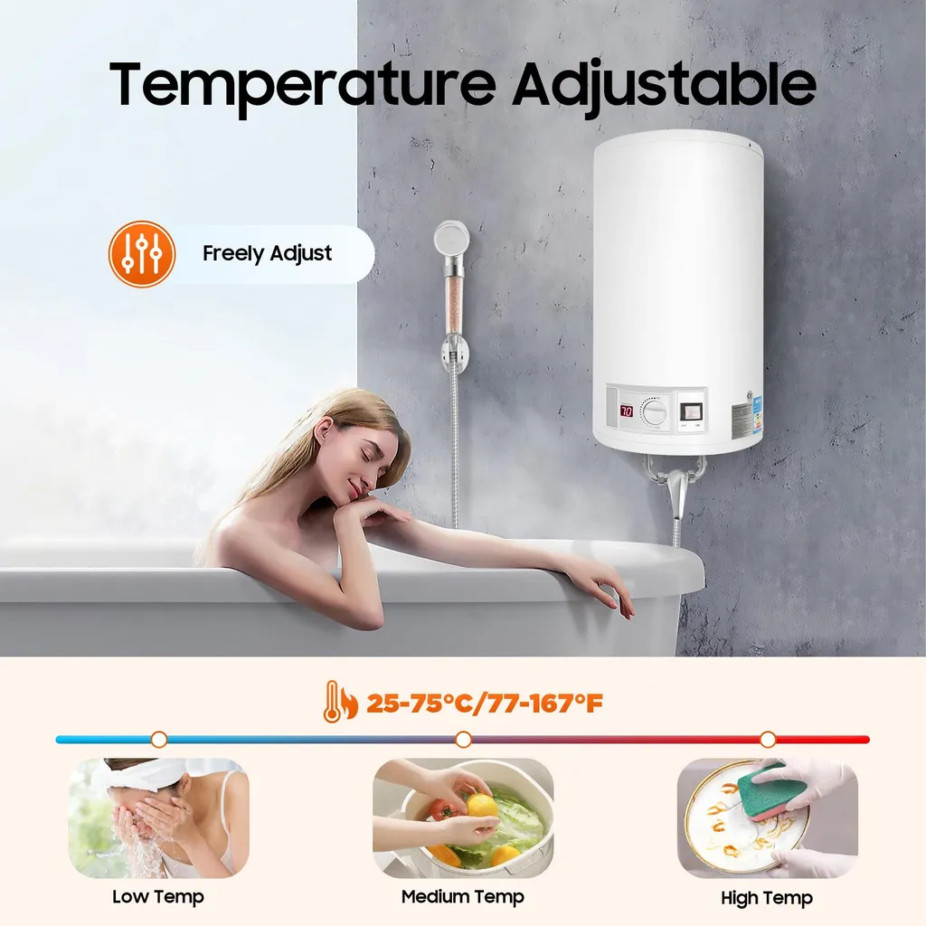 Chauffe-eau 50 litres à chauffe rapide et installation murale simple - 4