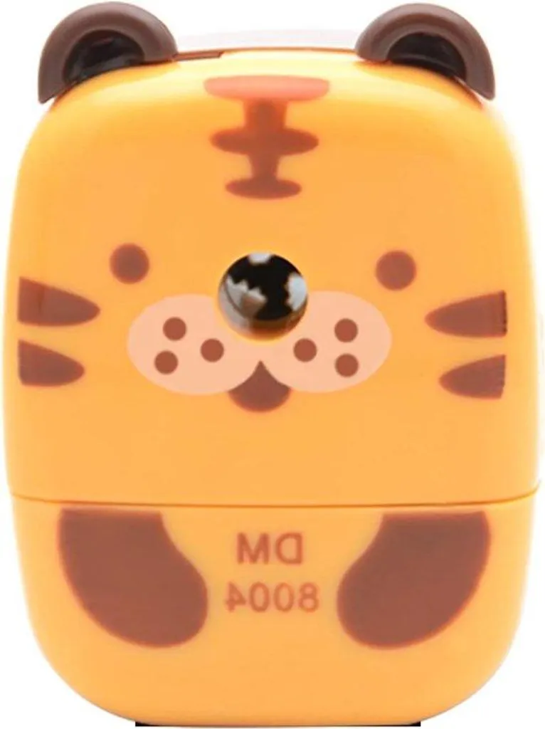 Taille-crayon tigre anti-casse mine pour crayons de couleur enfant