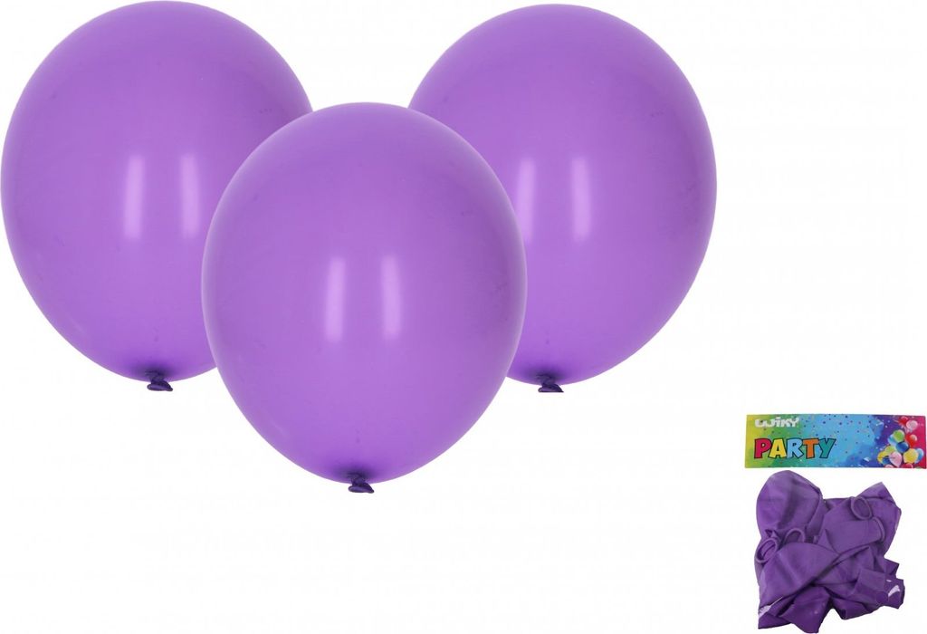 Aufblasbarer Ballon 30 cm – 10er-Set, violett
