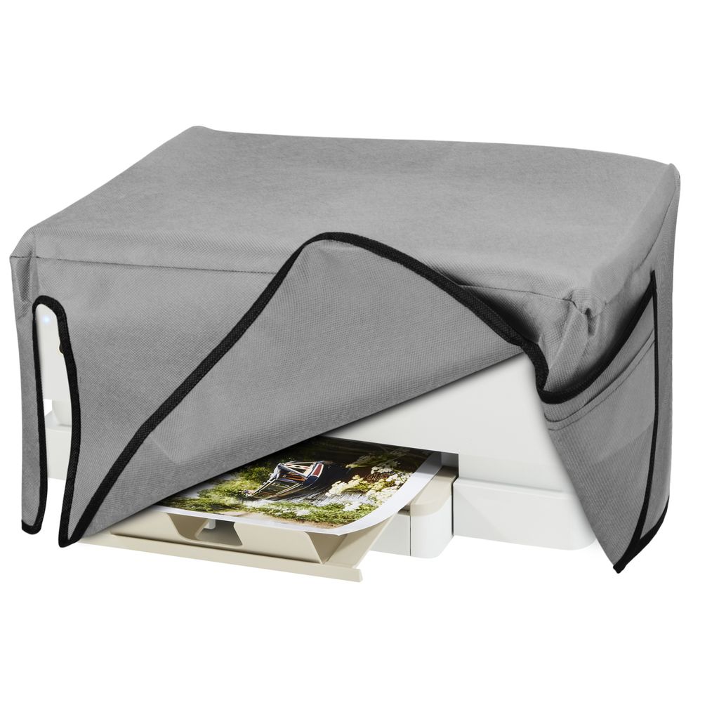 kwmobile Cover kompatibel mit HP Envy Inspire 7220e / Inspire 7255e - Tasche Hülle Drucker - Staubschutzhülle Schutzhaube Schutzhülle - Hellgrau