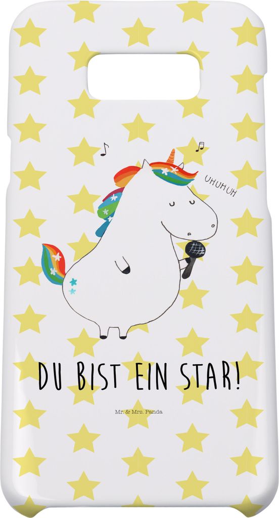 Mr. & Mrs. Panda Samsung Galaxy S8 plus Handyhülle Einhorn Sänger - Weiß - Geschenk, Unicorn, Cover, Handy, Case, Konfetti, Hülle, Sängerin, G...