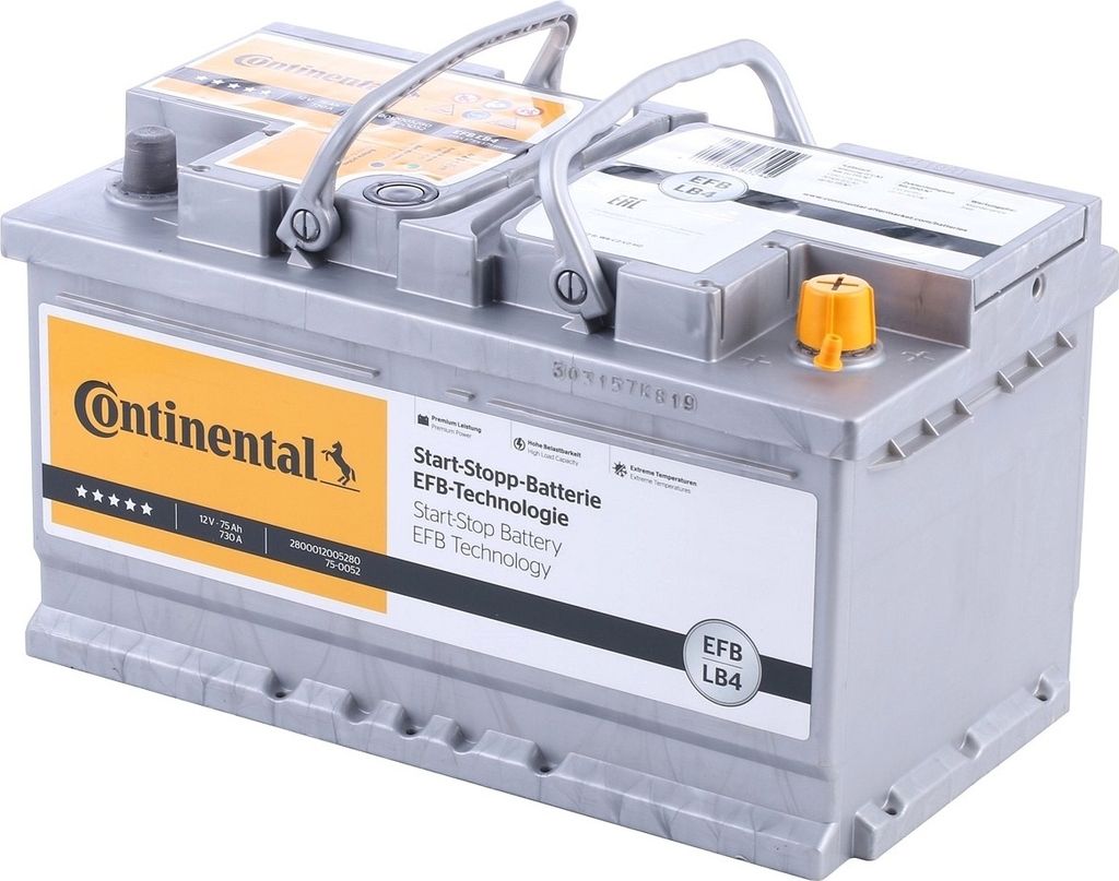 A car battery on a white background.